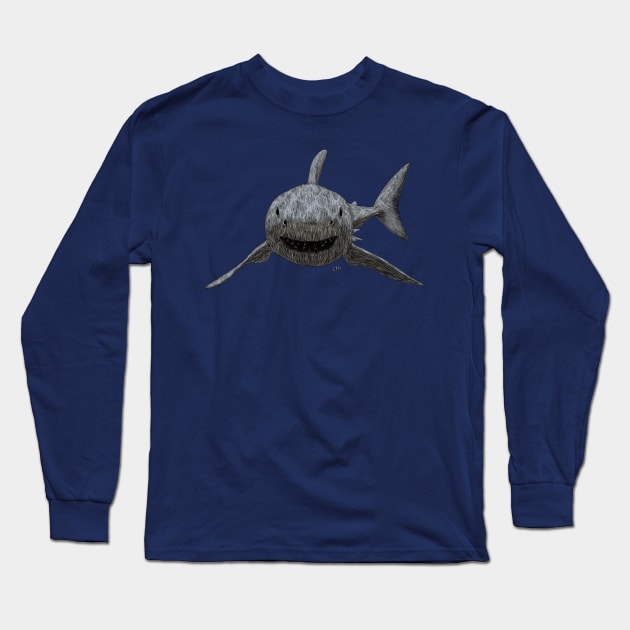 Great White Shark Long Sleeve T-Shirt by Walking in Nature